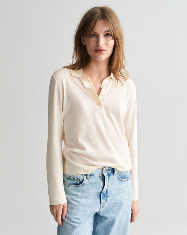 Seamless Long Sleeve Polo Shirt