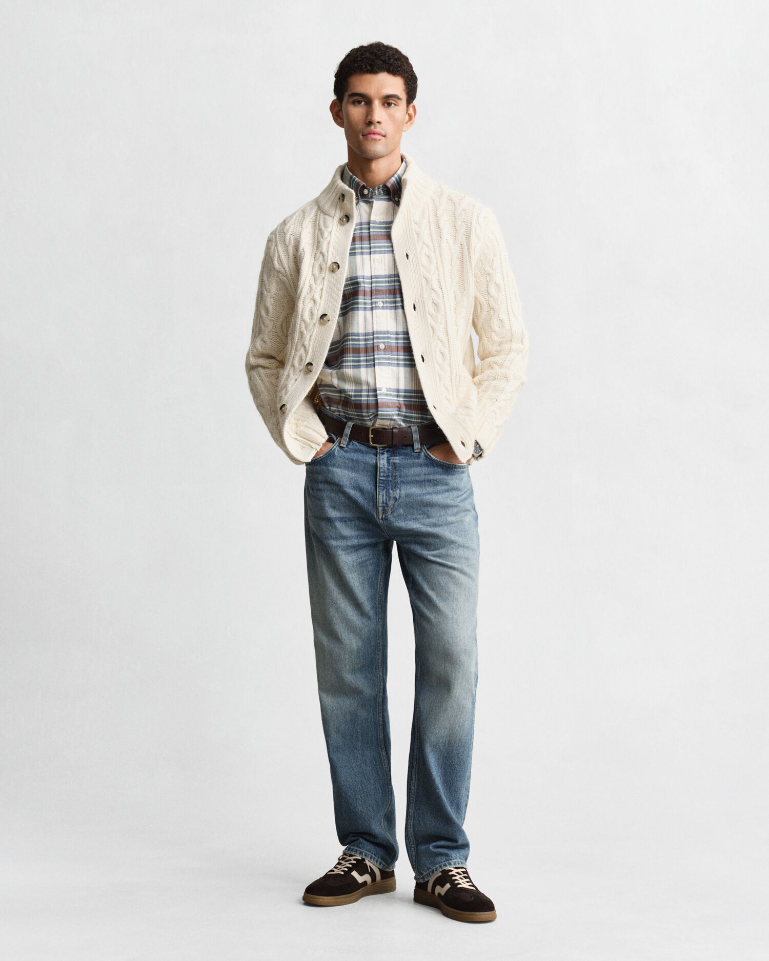 Regular Fit Classic Checked Oxford Shirt — WOODY GREEN