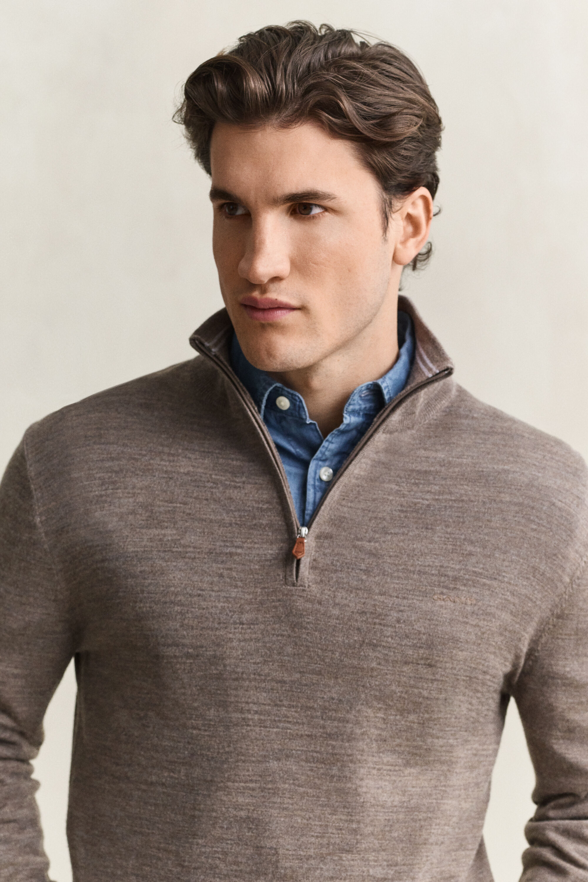 Merino Wool Half-Zip Sweater