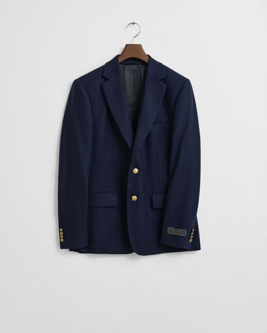 Slim Fit Wool Flannel Club Blazer