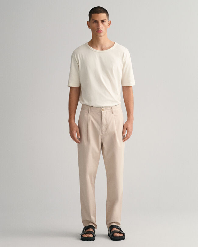 Slim Fit Fit Pleated Twill Chinos