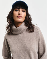 Wool Cashmere Blend Turtleneck Sweater