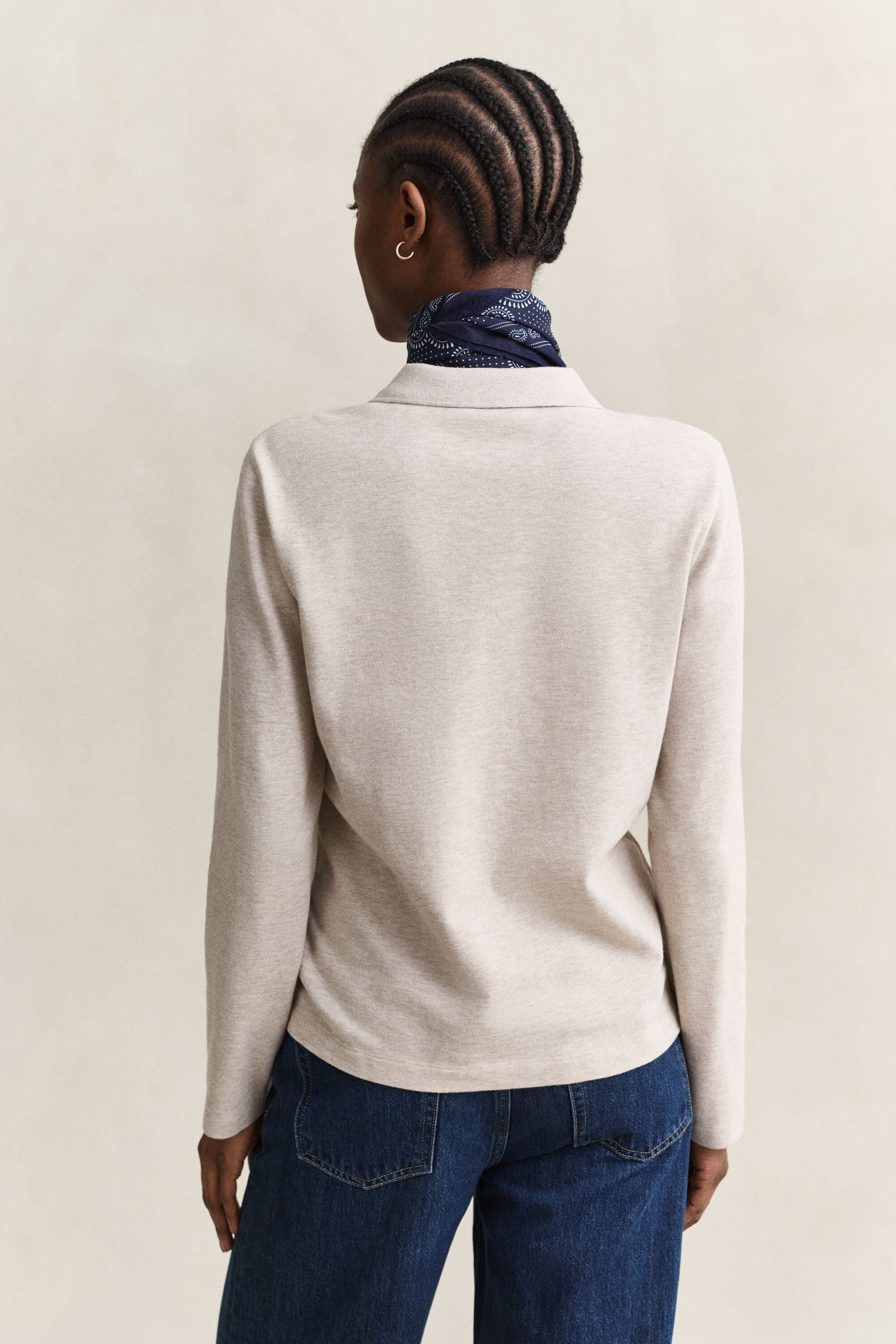 Piqué Polo Long Sleeve Top