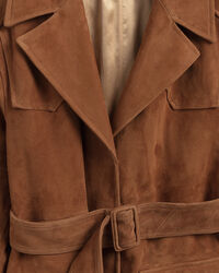 Belted Suede Coat