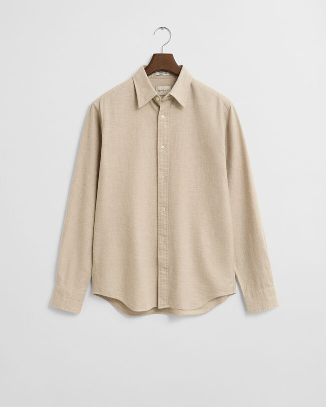 Regular Fit Melange Flannel Shirt