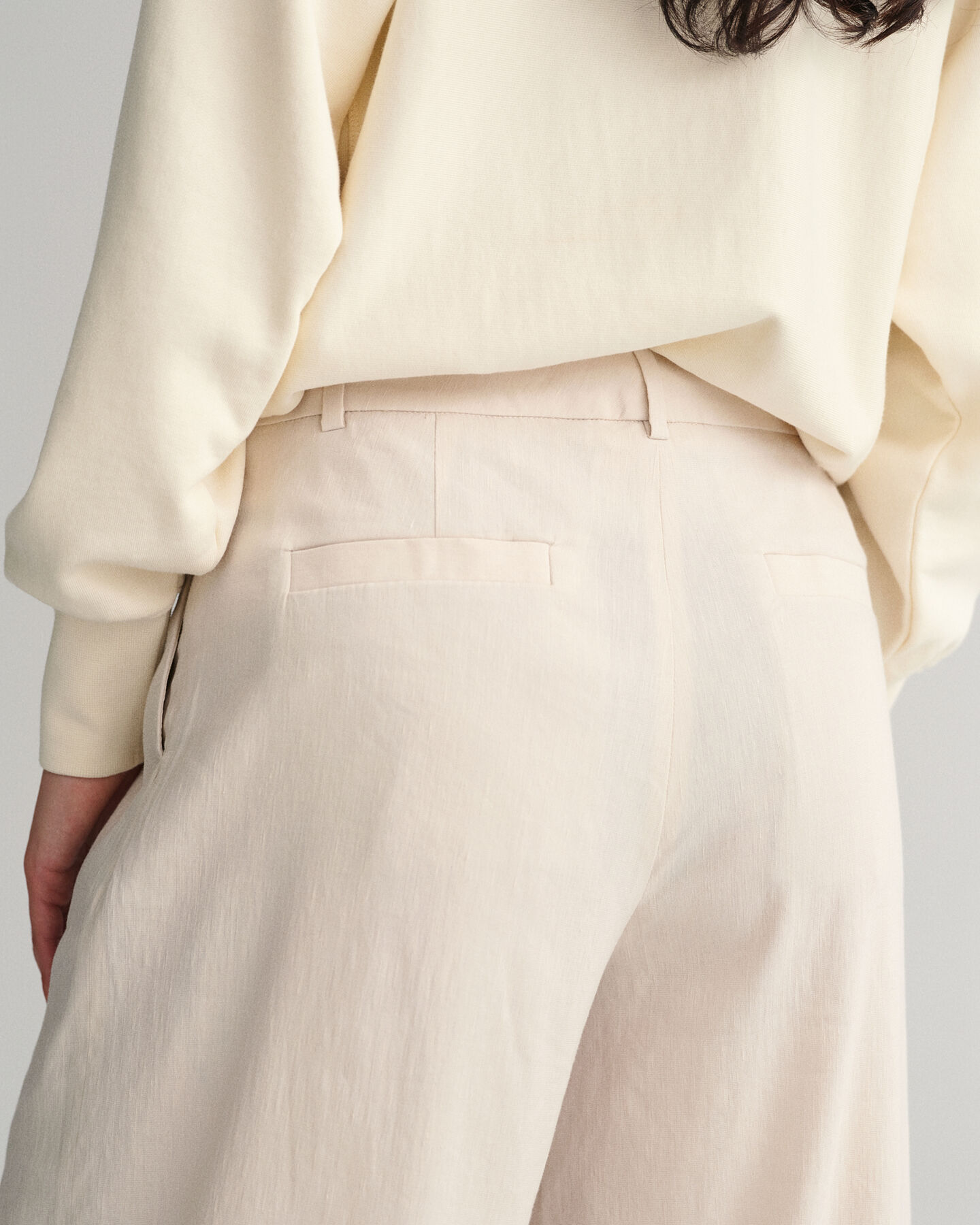 Wide Leg Stretch Linen Pants