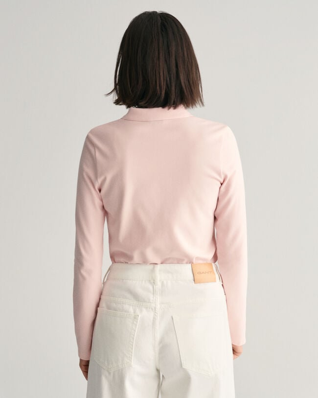 Shield Long Sleeve Piqu&eacute; Polo Shirt