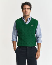 Lambswool Cable Knit Vest