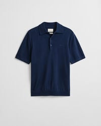 Extra Fine Merino Wool Short Sleeve Polo Sweater