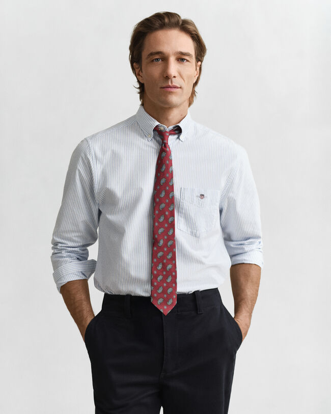 Regular Fit Banker Stripe Classic Oxford Shirt