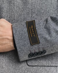 Slim Fit Flannel Herringbone Suit Jacket