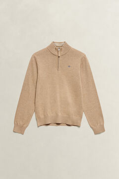 Teen Boys Shield Half-Zip Sweater — OAT BEIGE MARL 2
