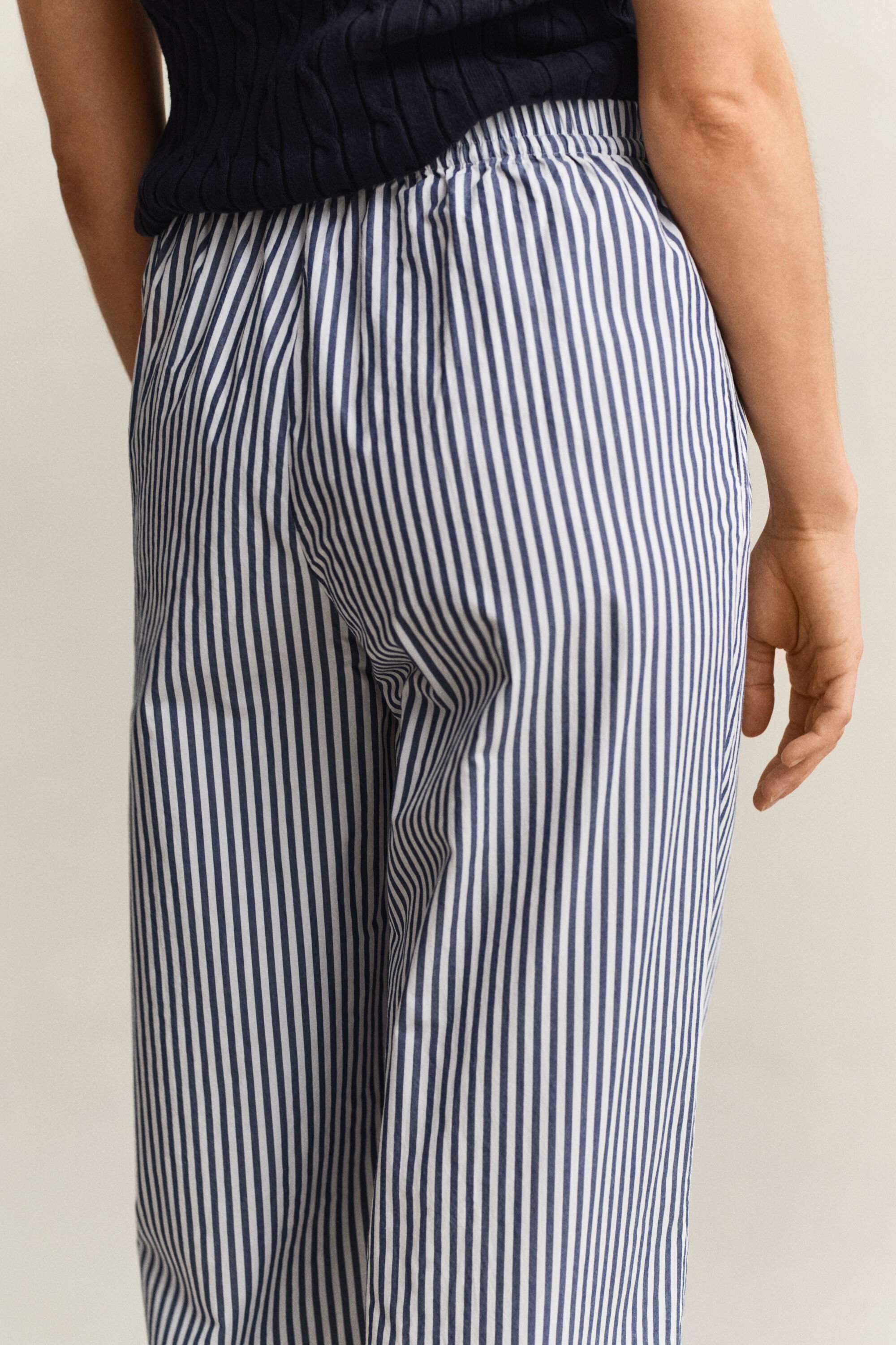 Striped Poplin Pants