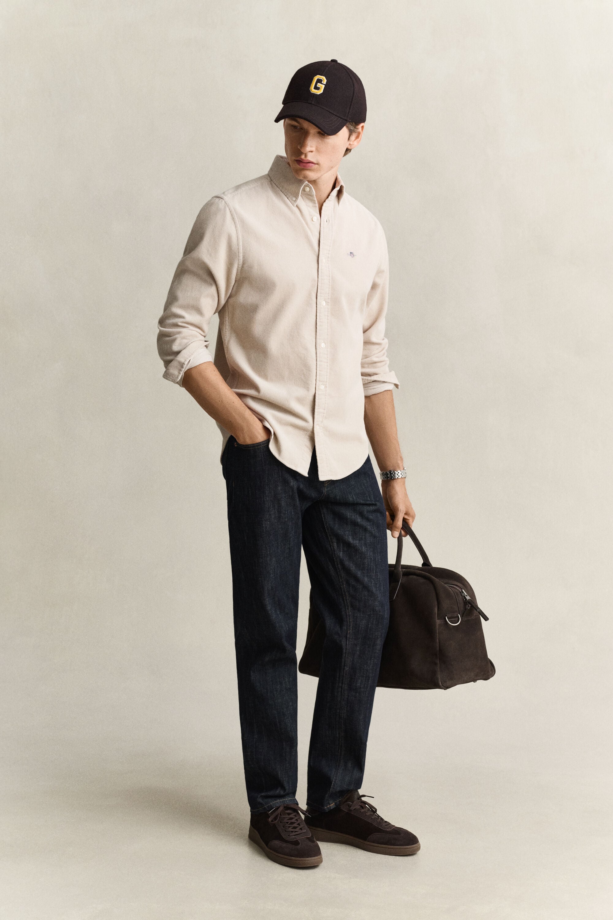 Corduroy Shirt — CLAY BEIGE