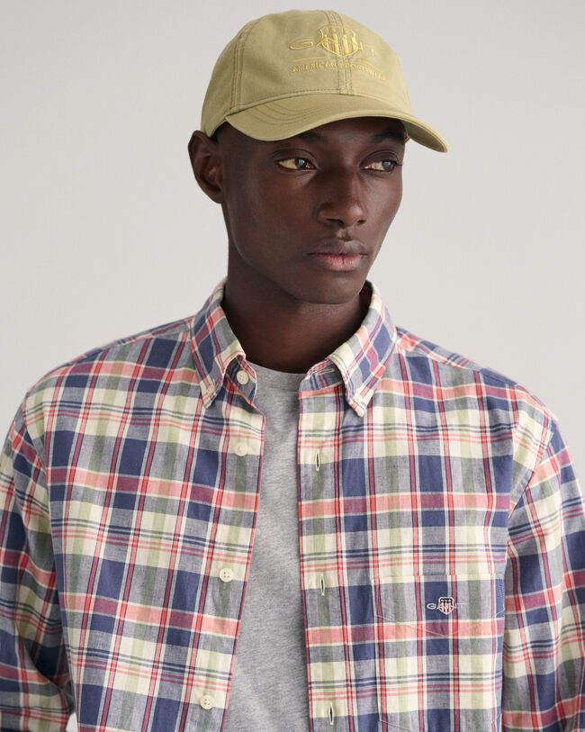 Regular Fit Checked Cotton Linen Shirt