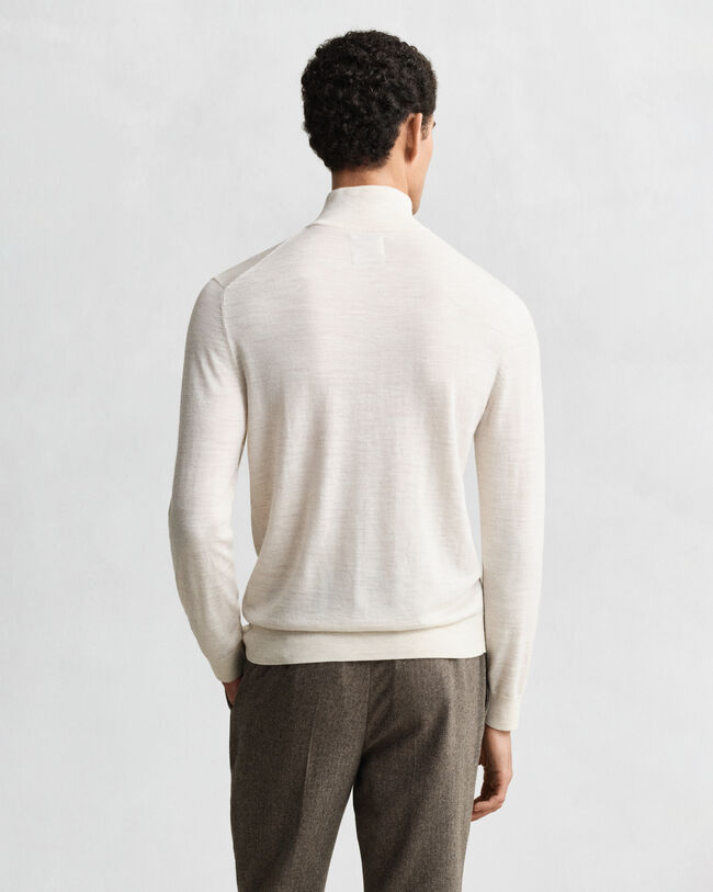 Extra Fine Merino Wool Half-Zip Sweater