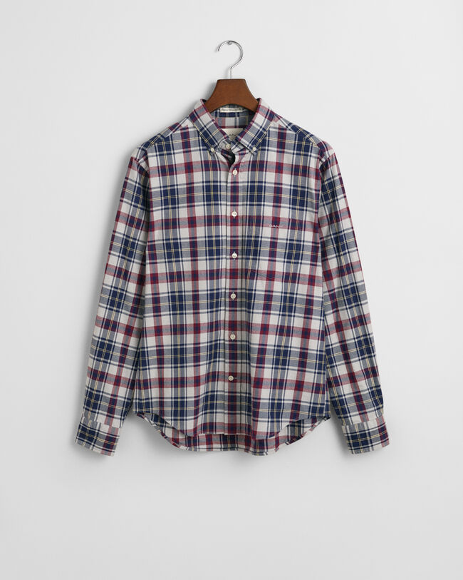 Regular Fit Plaid Flannel Jaspé Shirt