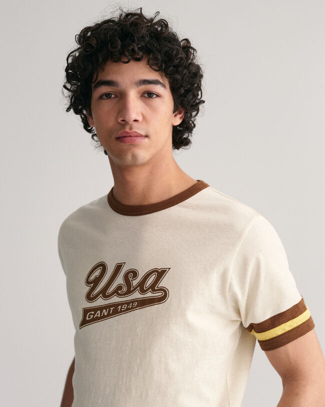 Striped Sleeve GANT USA T-Shirt