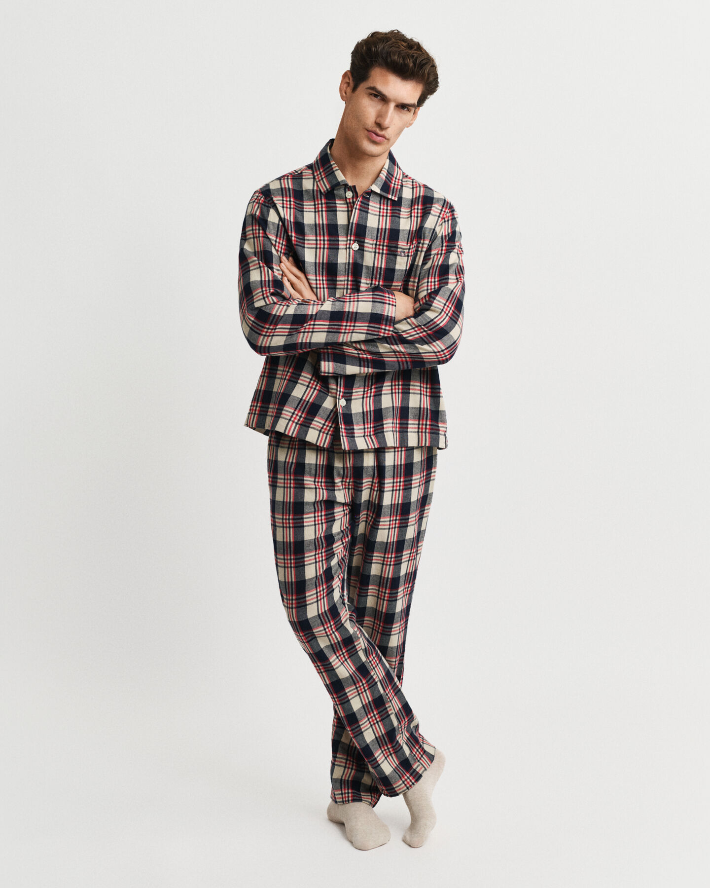Flannel Checked Pajama Set Gift Box