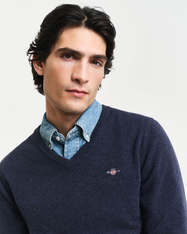 Superfine Lambswool V-Neck Sweater