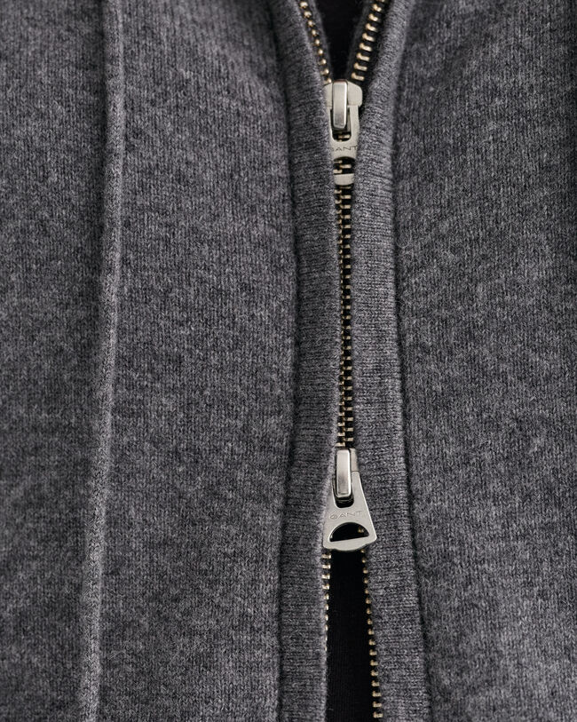 Super Fine Lambswool Zip Hoodie