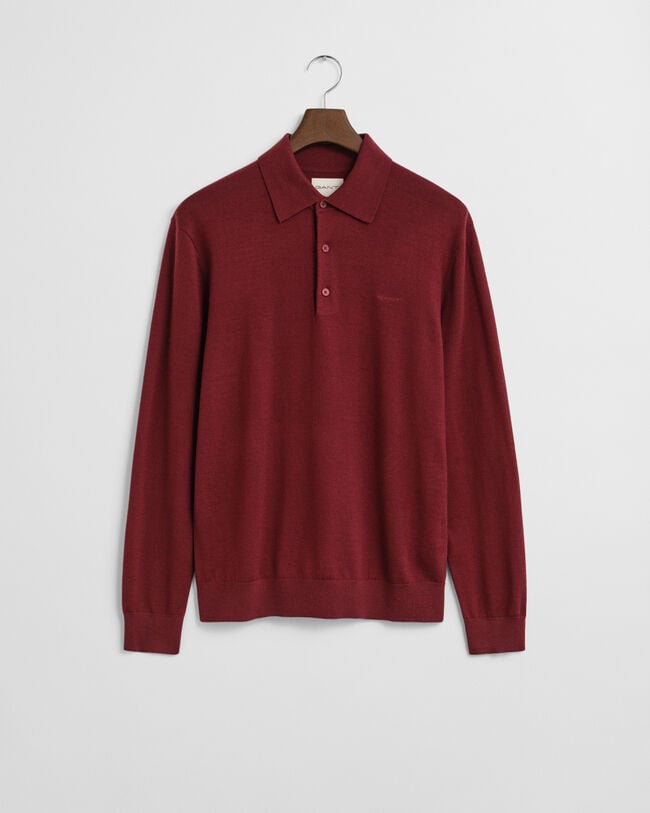 Extra Fine Merino Wool Polo Sweater