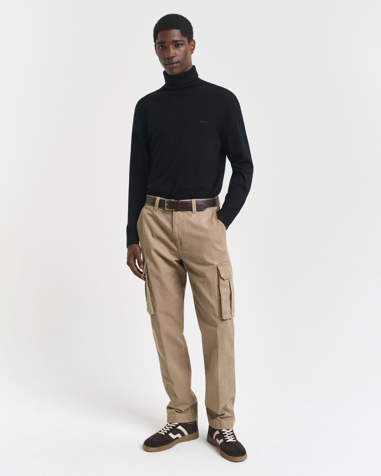 Regular Fit Cotton Twill Cargo Pants