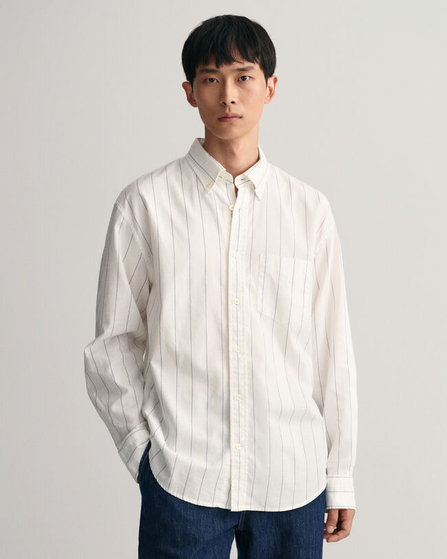Relaxed Fit Pinstripe Oxford Shirt