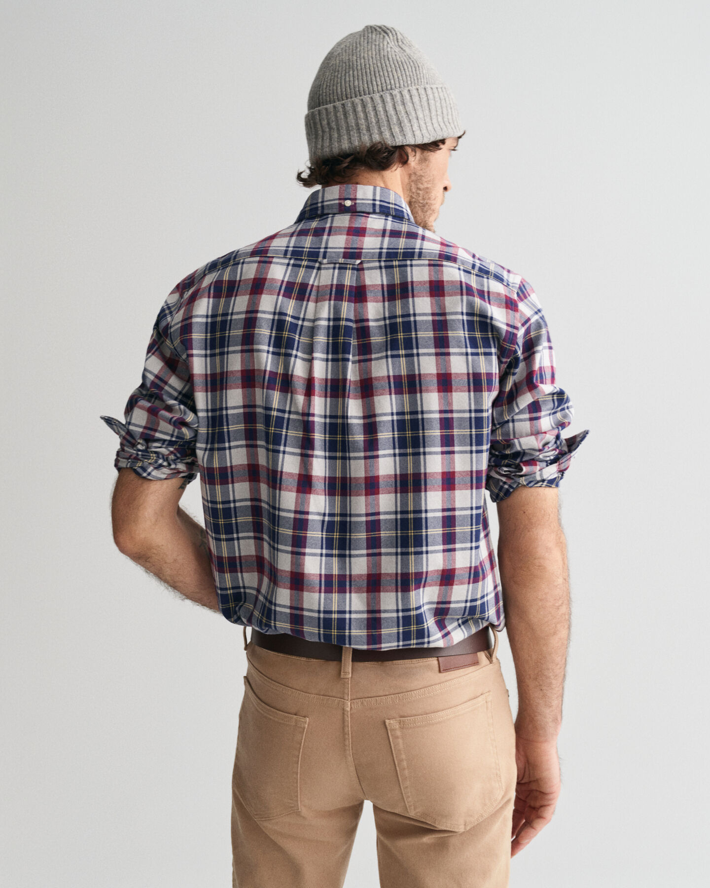 Regular Fit Plaid Flannel Jaspé Shirt