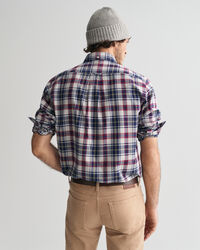 Regular Fit Plaid Flannel Jaspé Shirt