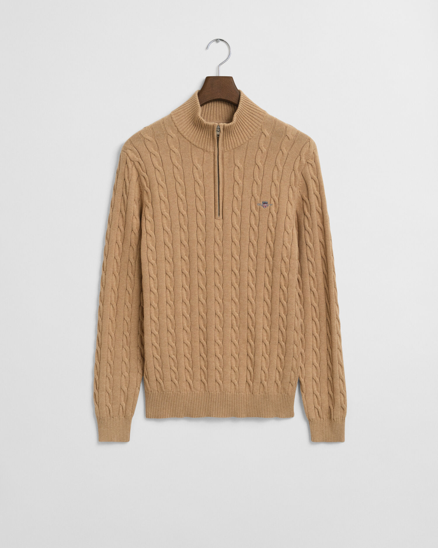 トップス atlast&co half-zip knit navy beige atlast&co half-zip knit navy beige Cotton Cable Knit Half-Zip