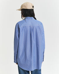 Oversized Striped Poplin Shirt