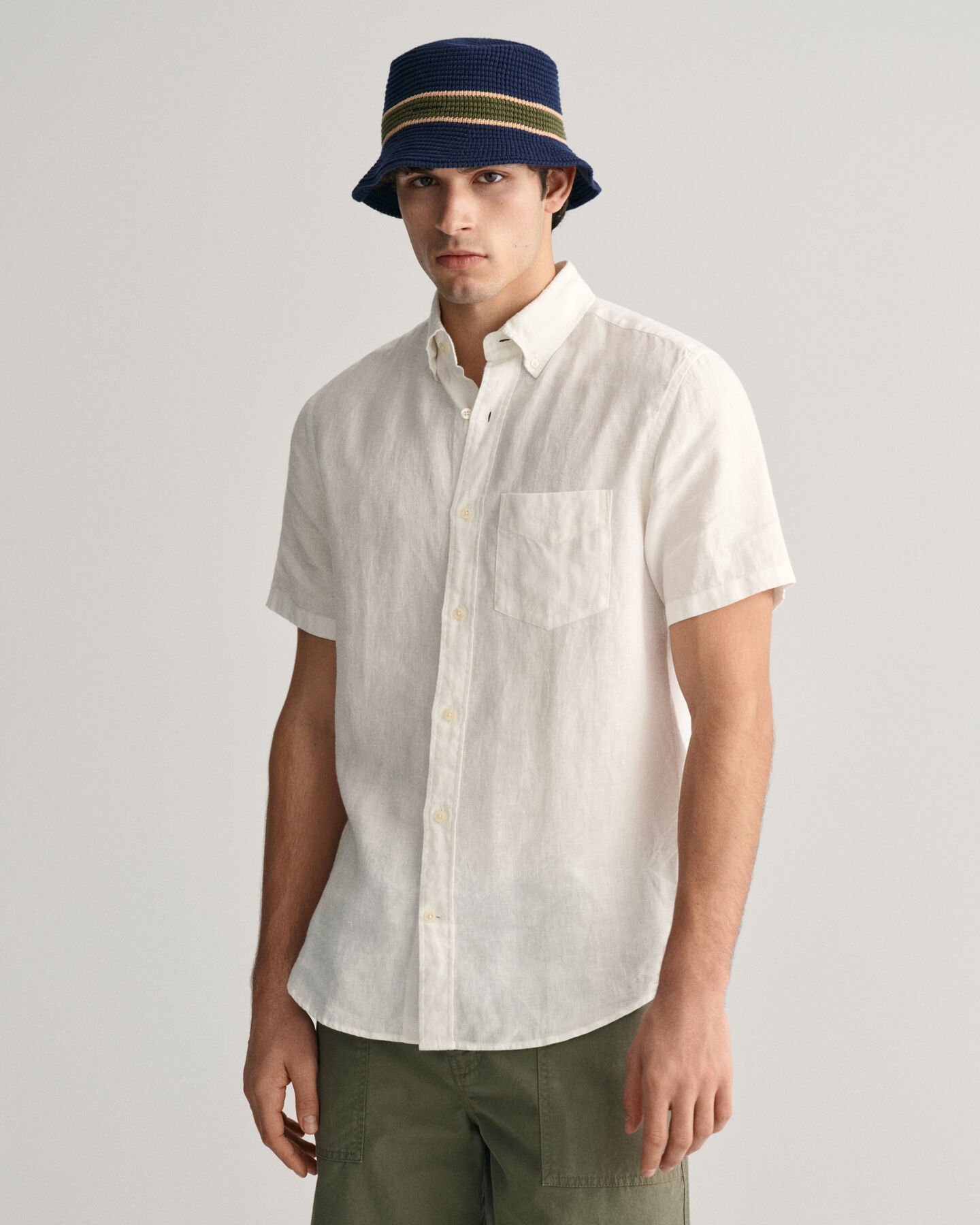 Regular Fit Linen Short Sleeve Shirt