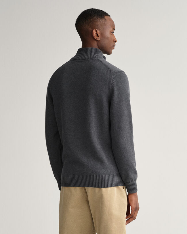Casual Cotton Half-Zip Sweater