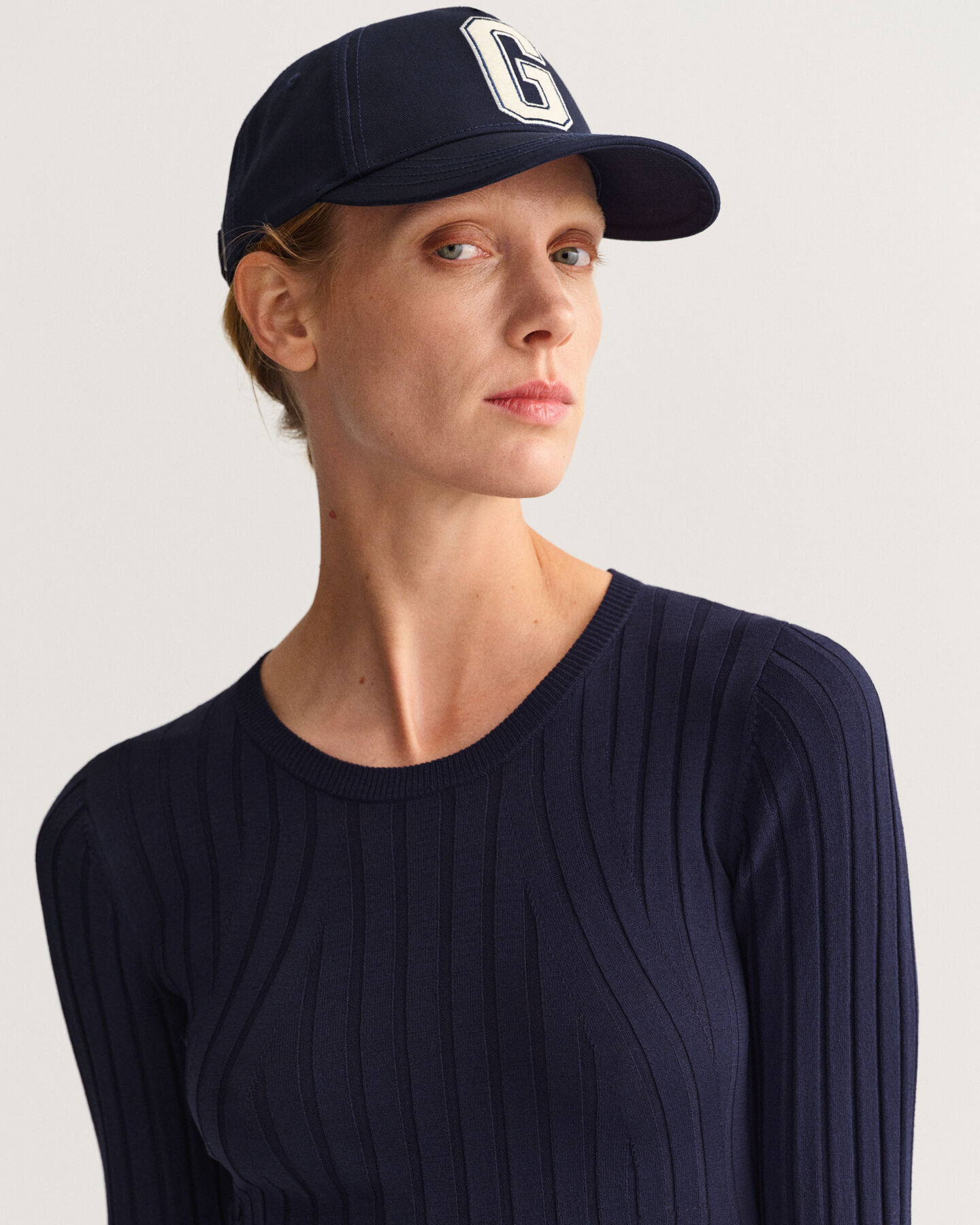 Ribbed Crew Neck Dress