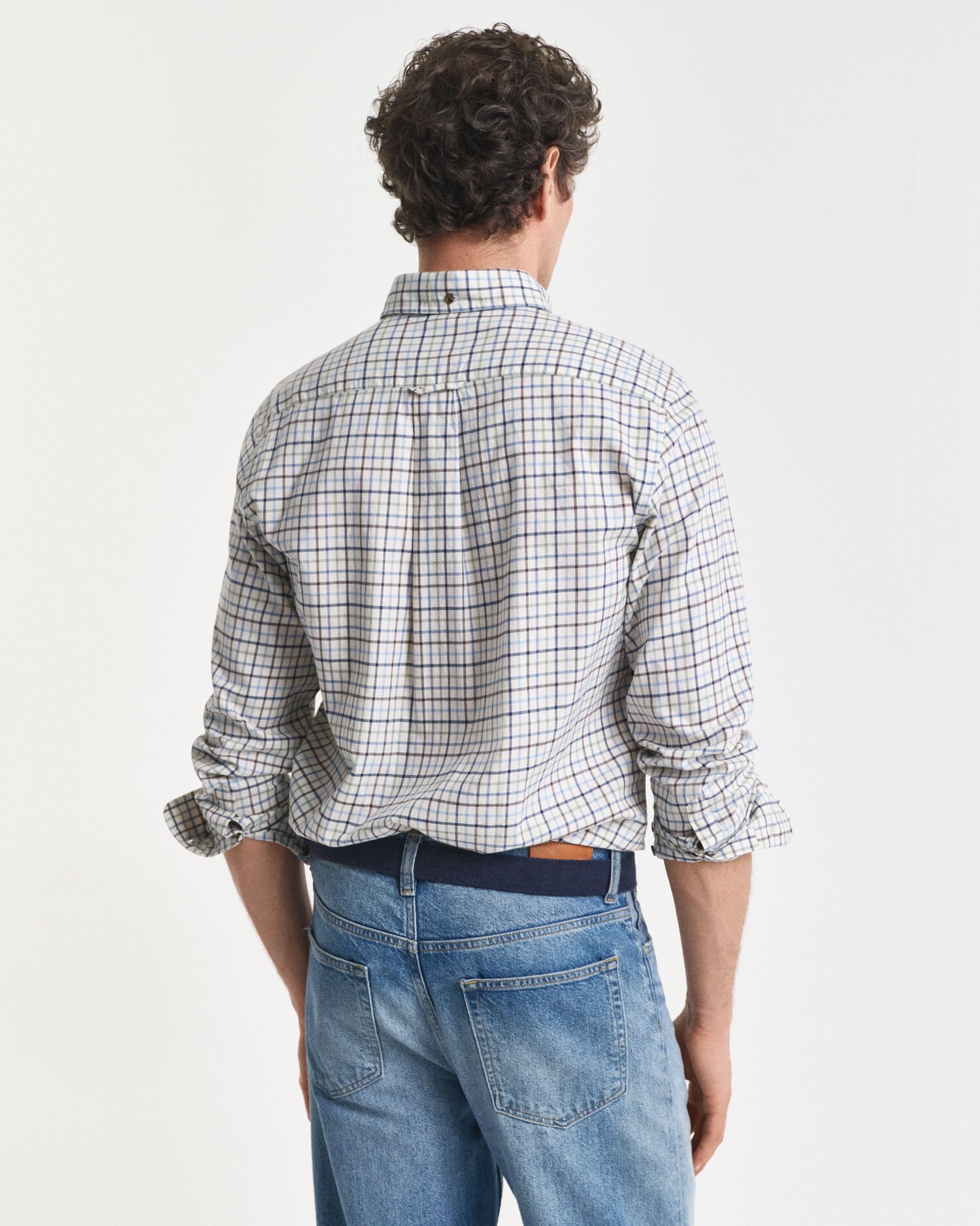 Regular Fit Tattersall Checked Twill Shirt