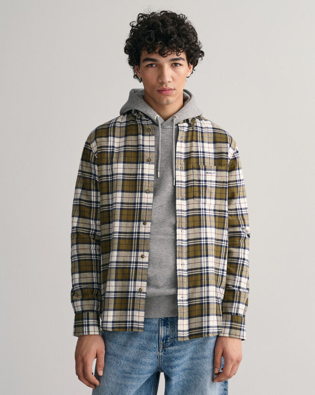Regular Fit Checked Flannel Shirt