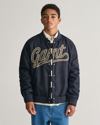 Teens Script Graphic Varsity Jacket