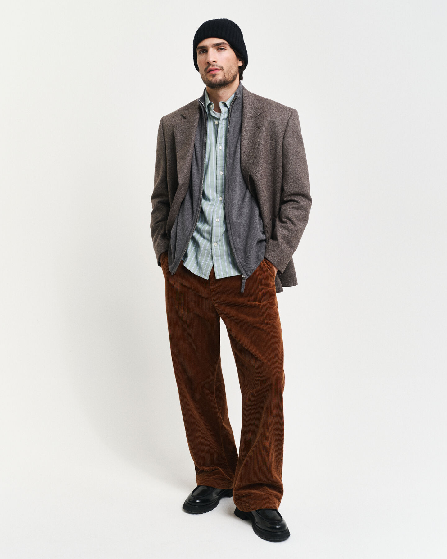 Superfine Lambswool Zip Cardigan