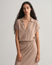 Collared Linen Blend Dress
