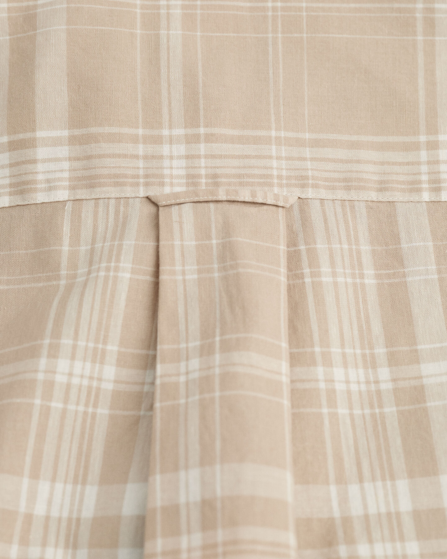 Regular Fit Check Cotton Linen Short Sleeve Shirt