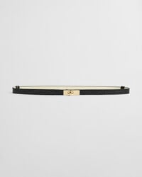 Turn-Lock Buckle Croc Effect Belt