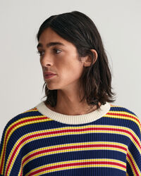 Multi Striped Crew Neck Sweater