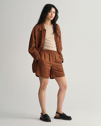 Linen Viscose Pull-On Shorts