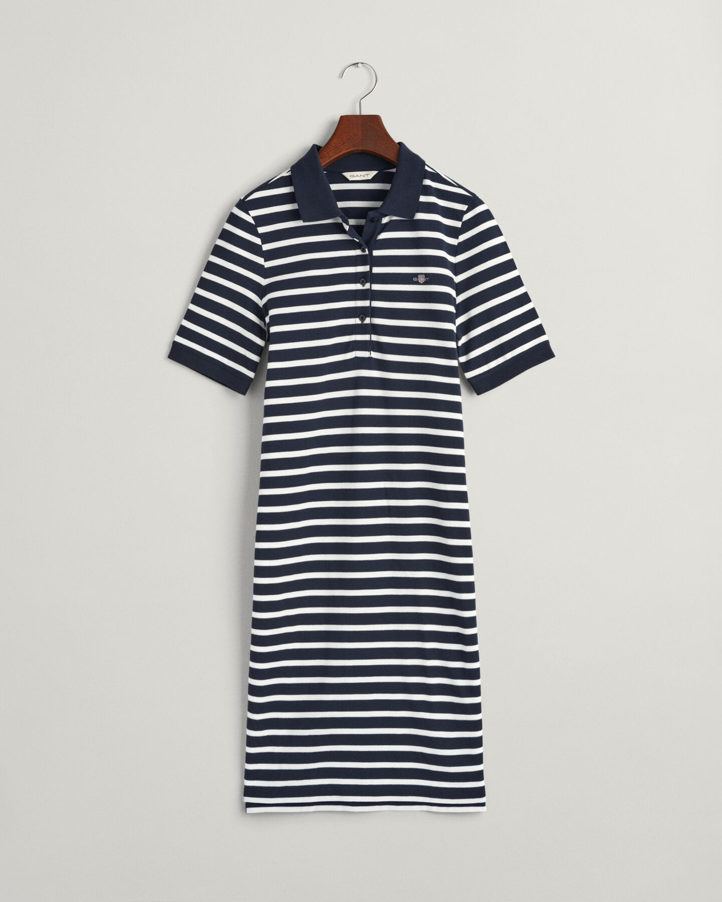 Striped Shield Piqué Polo Dress