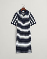 Striped Shield Piqué Polo Dress