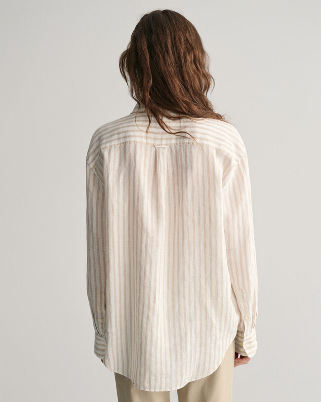 Relaxed Fit Striped Linen Shirt