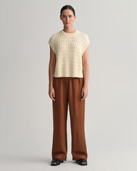 Linen Viscose Pull-On Pants