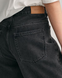 Teen Girls Straight Leg Slit Hem Jeans