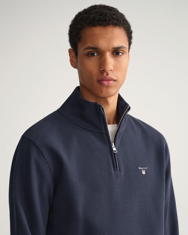 Waffle Half-Zip Sweatshirt